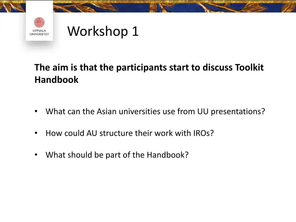 workshop 1