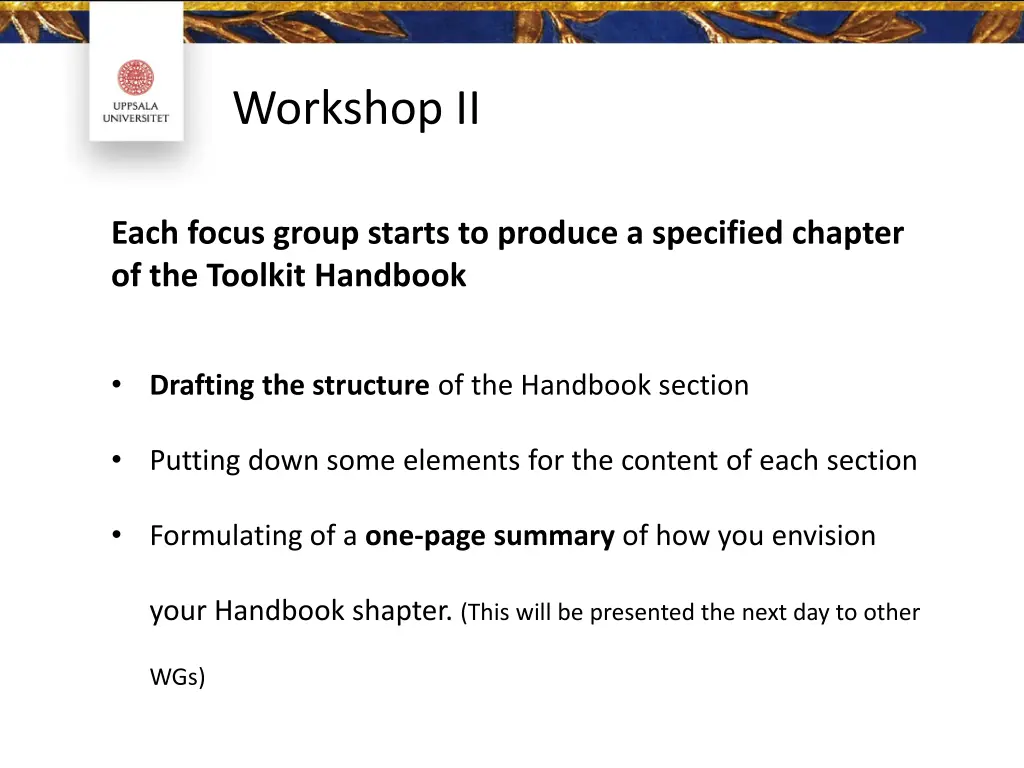 workshop ii