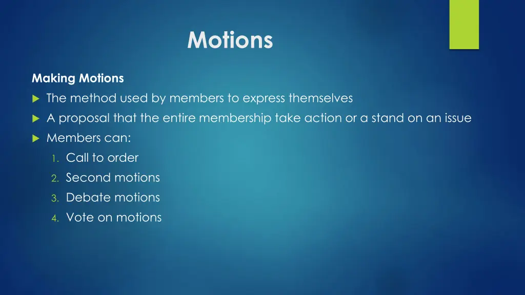 motions