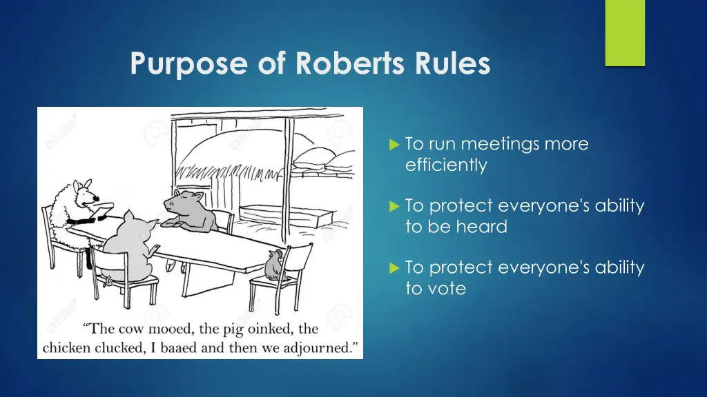 purpose of roberts rules
