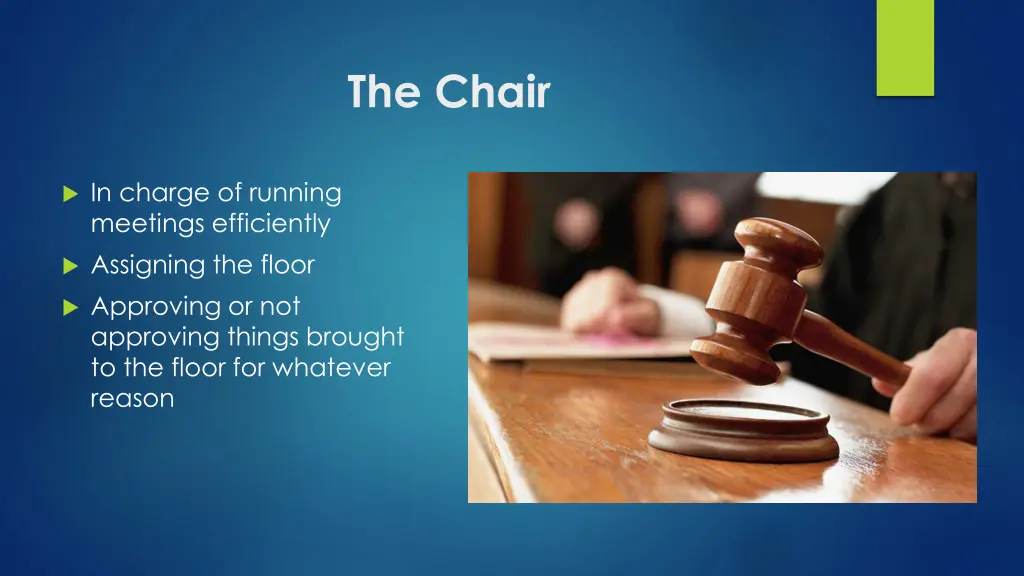 the chair