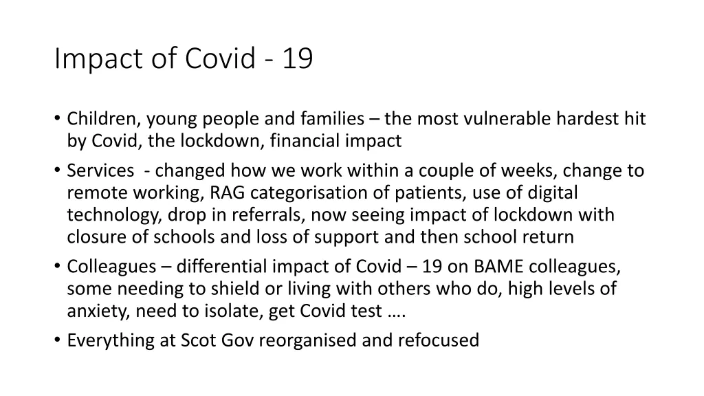 impact of covid 19