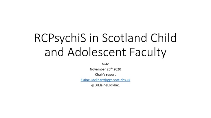 rcpsychis in scotland child and adolescent faculty