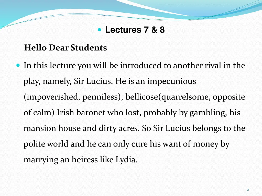 lectures 7 8