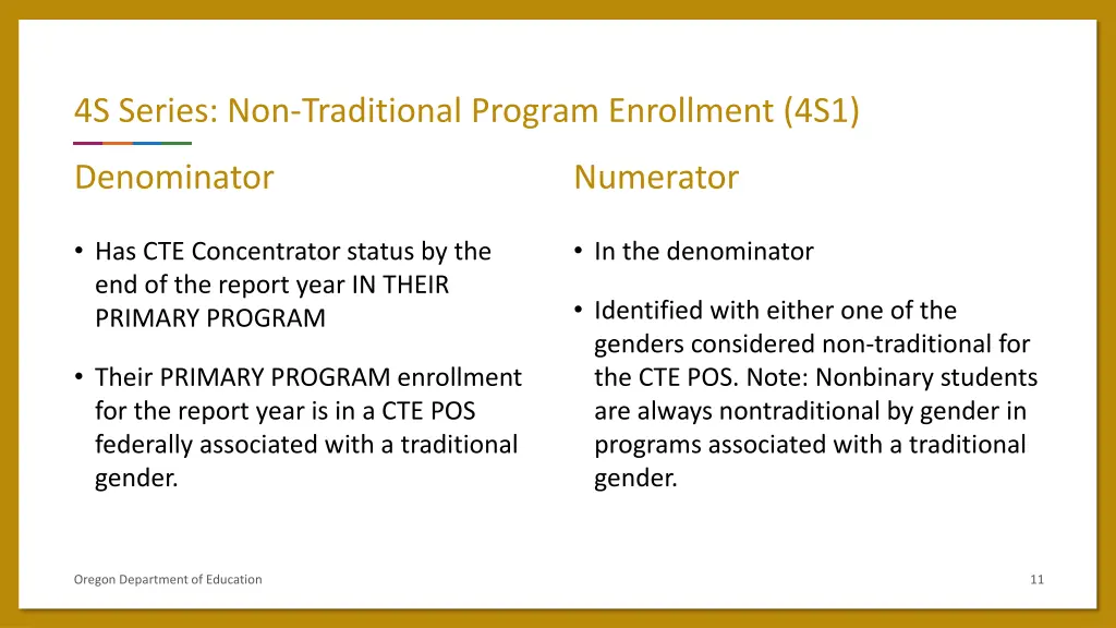 4s series non traditional program enrollment 4s1
