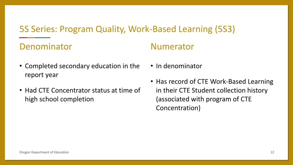 5s series program quality work based learning 5s3