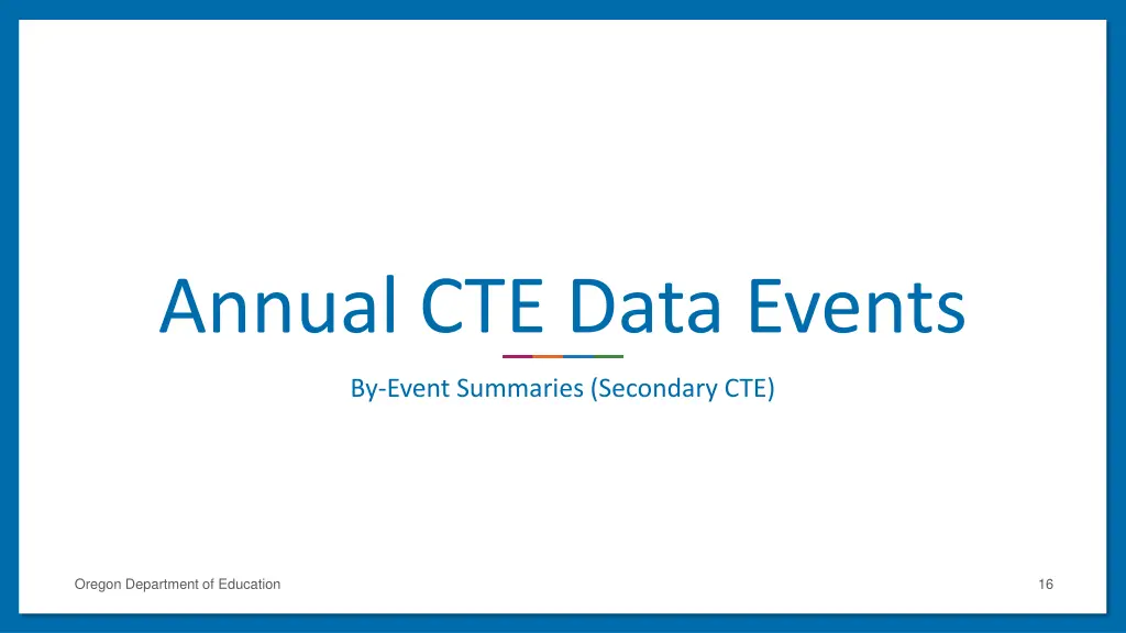 annual cte data events