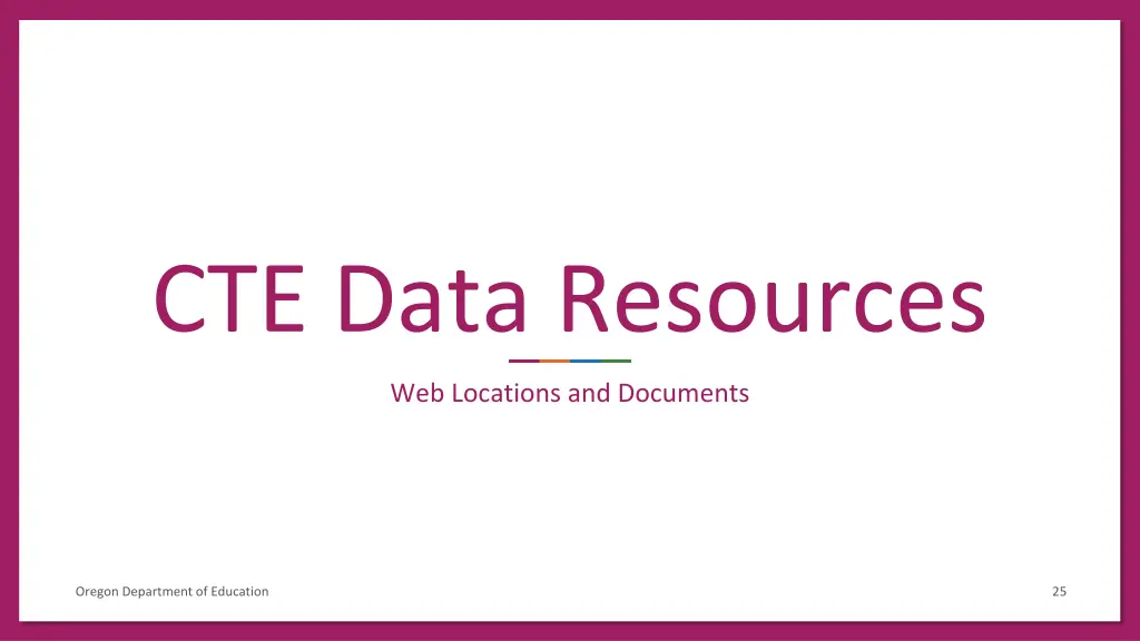 cte data resources