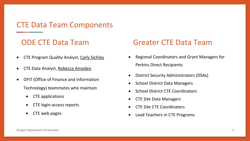 cte data team components