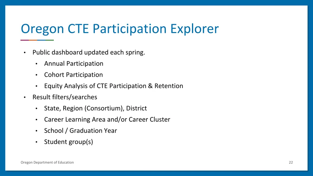 oregon cte participation explorer