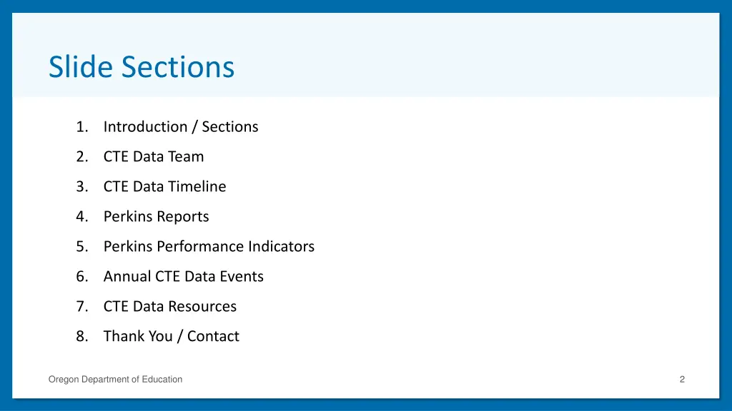 slide sections