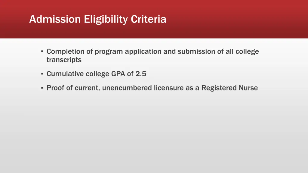 admission eligibility criteria