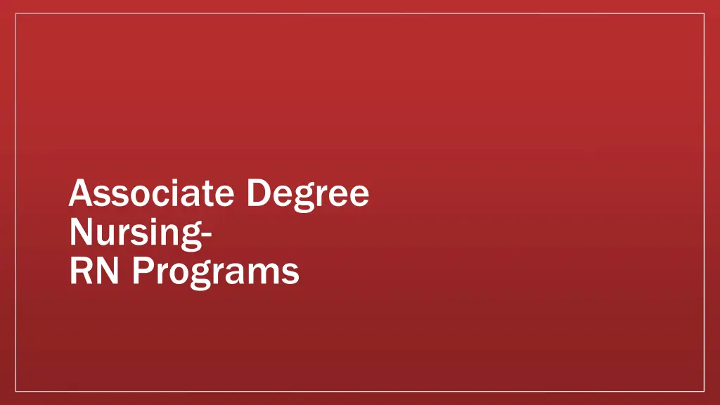 associate degree nursing rn programs