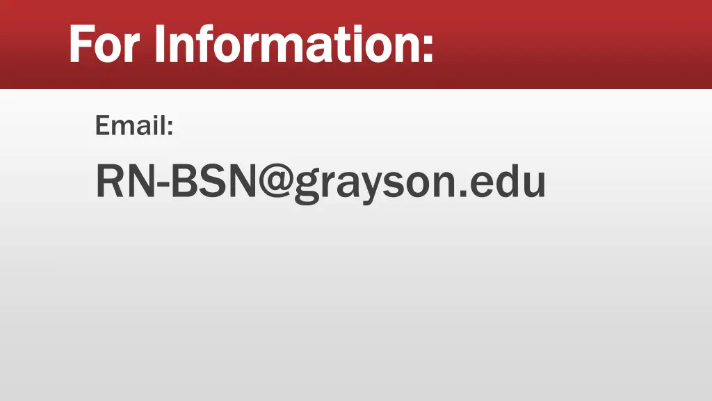 for information for information