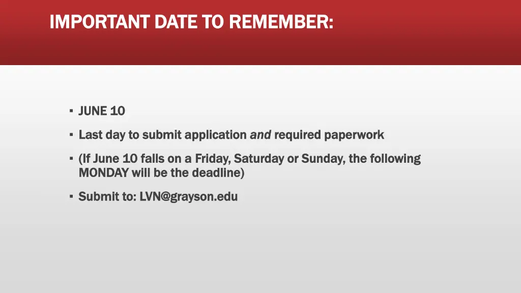 important date to remember important date