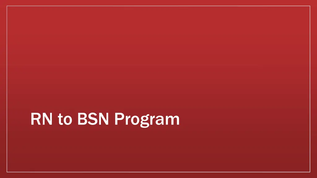 rn to bsn program