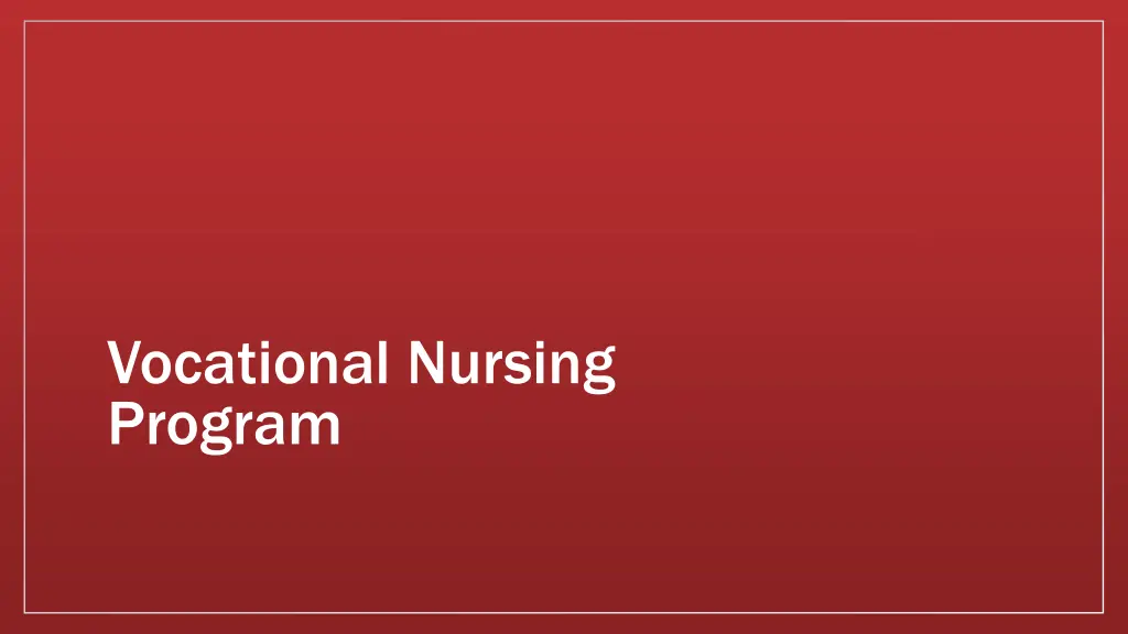 vocational nursing program