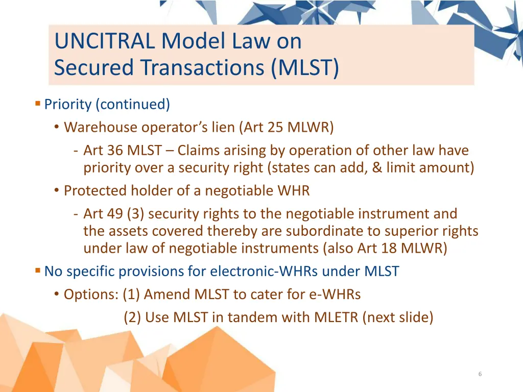 uncitral model law on secured transactions mlst 1