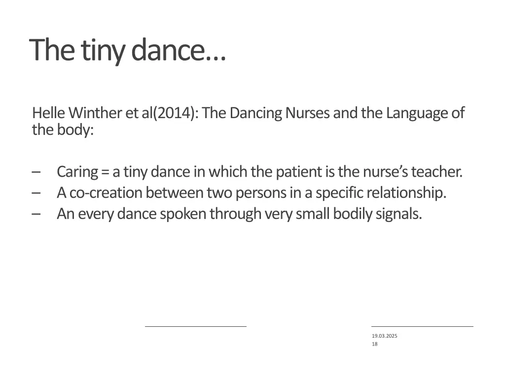 the tiny dance