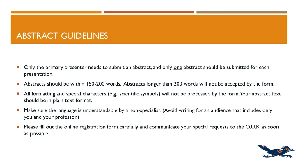 abstract guidelines