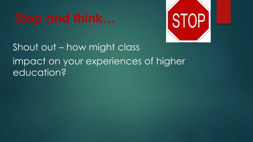 stop and think