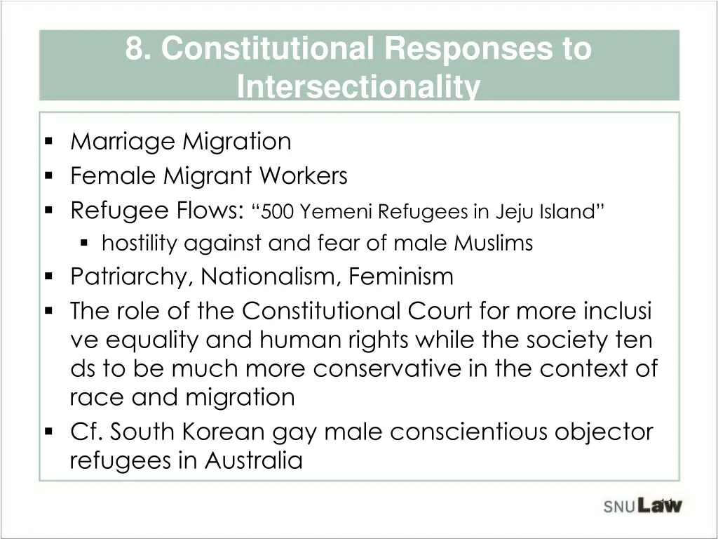 8 constitutional responses to intersectionality