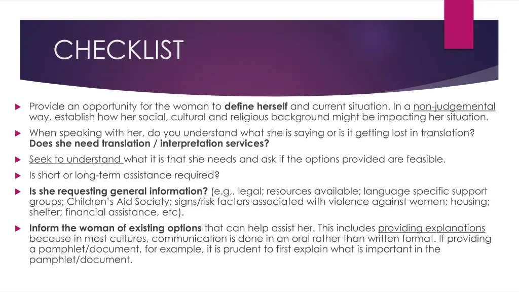checklist