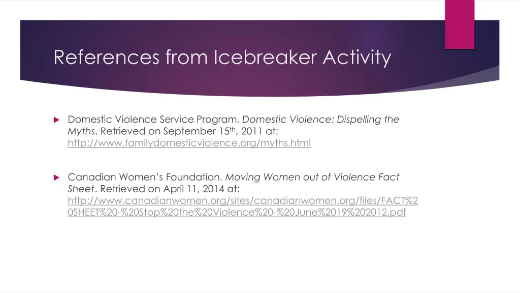 references from icebreaker activity