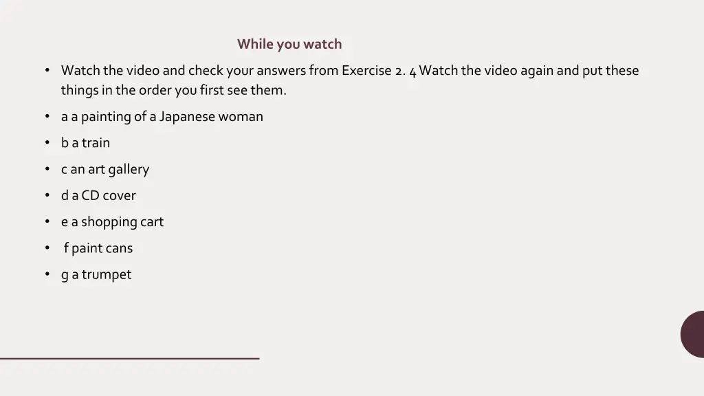 while you watch