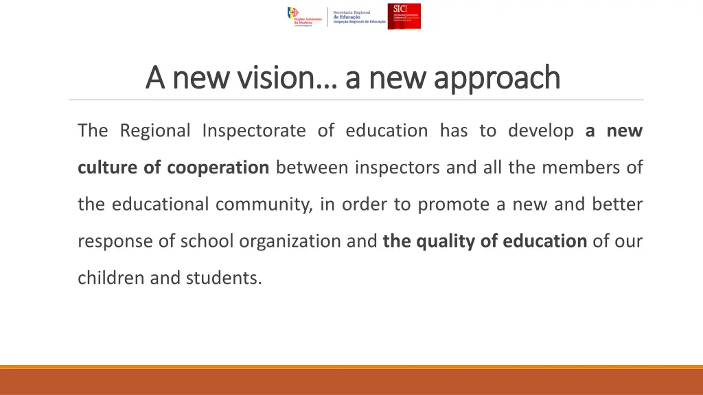 a new vision a new approach a new vision 6