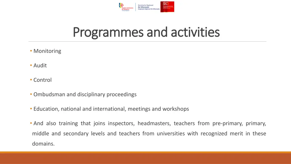 programmes and activities programmes