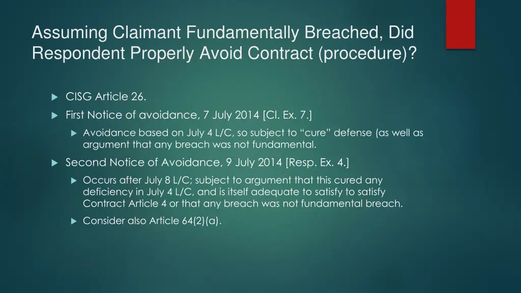 assuming claimant fundamentally breached