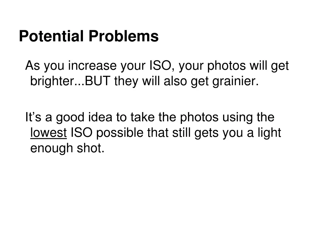 potential problems 1