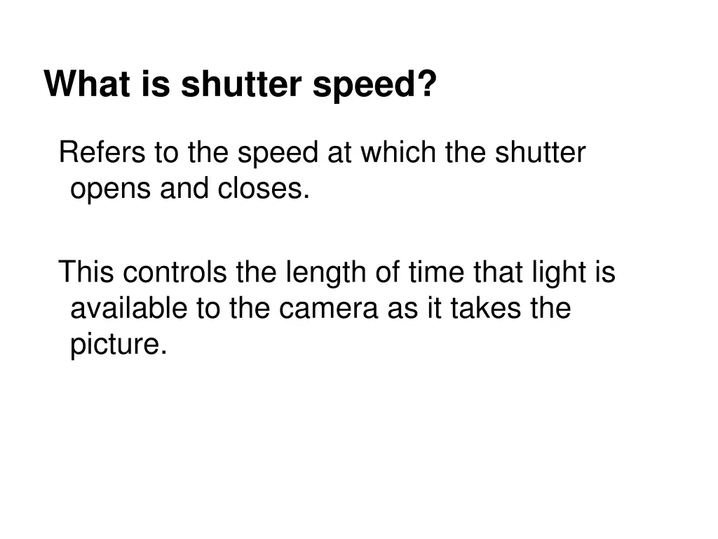 what is shutter speed