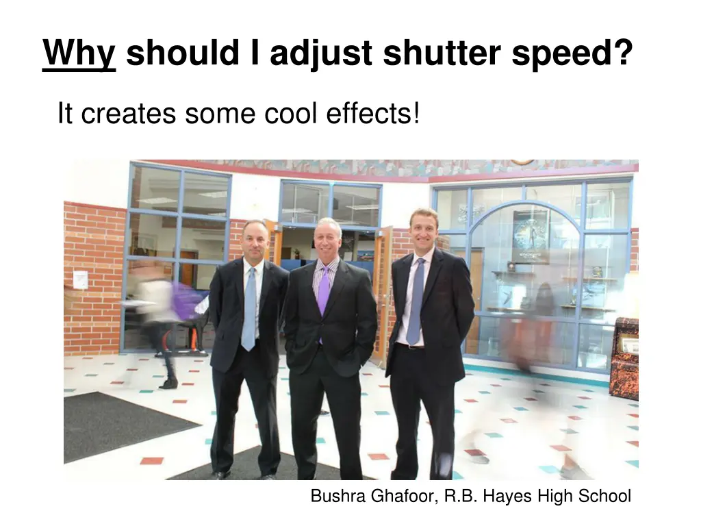 why should i adjust shutter speed
