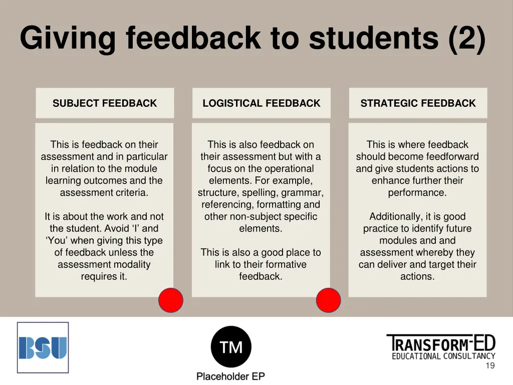 giving feedback to students 2