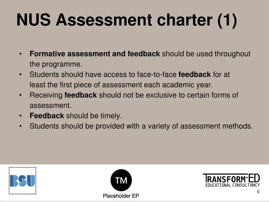 nus assessment charter 1