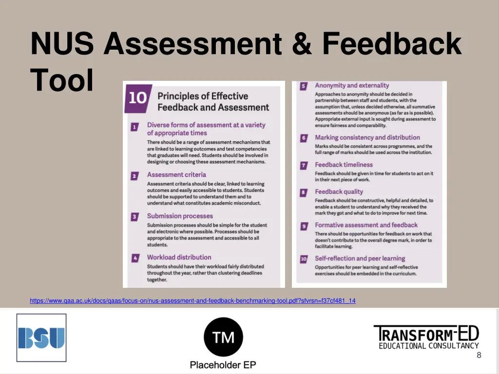 nus assessment feedback tool