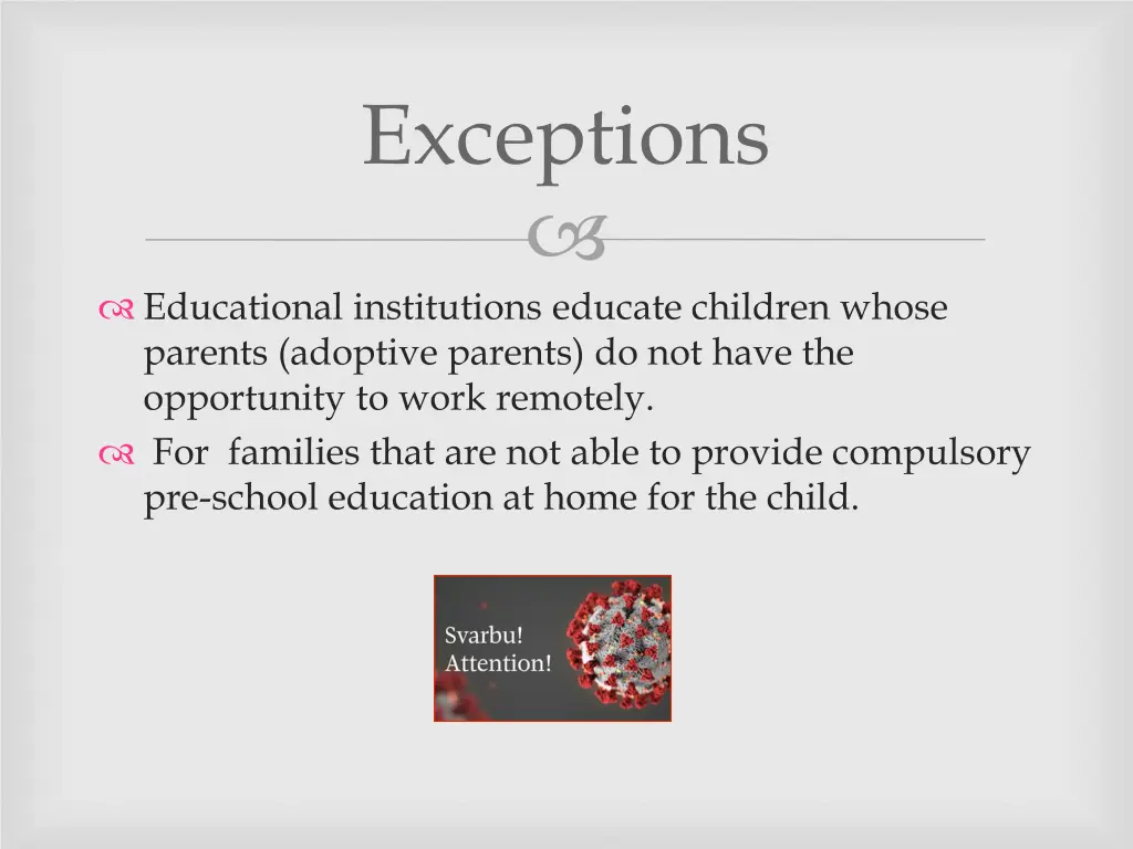 exceptions