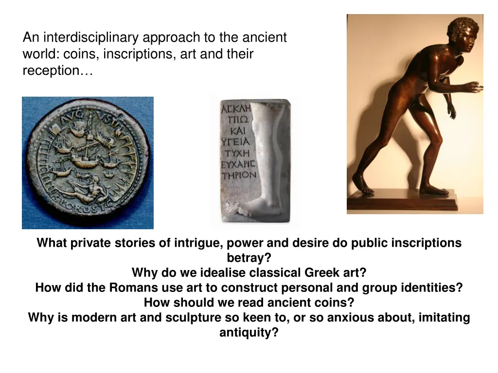 an interdisciplinary approach to the ancient