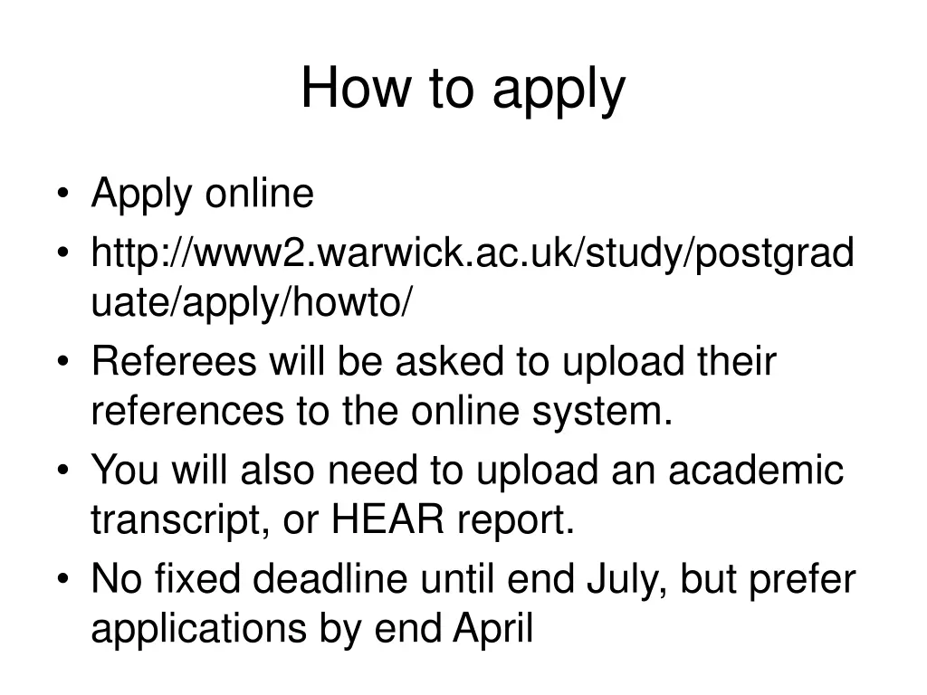 how to apply