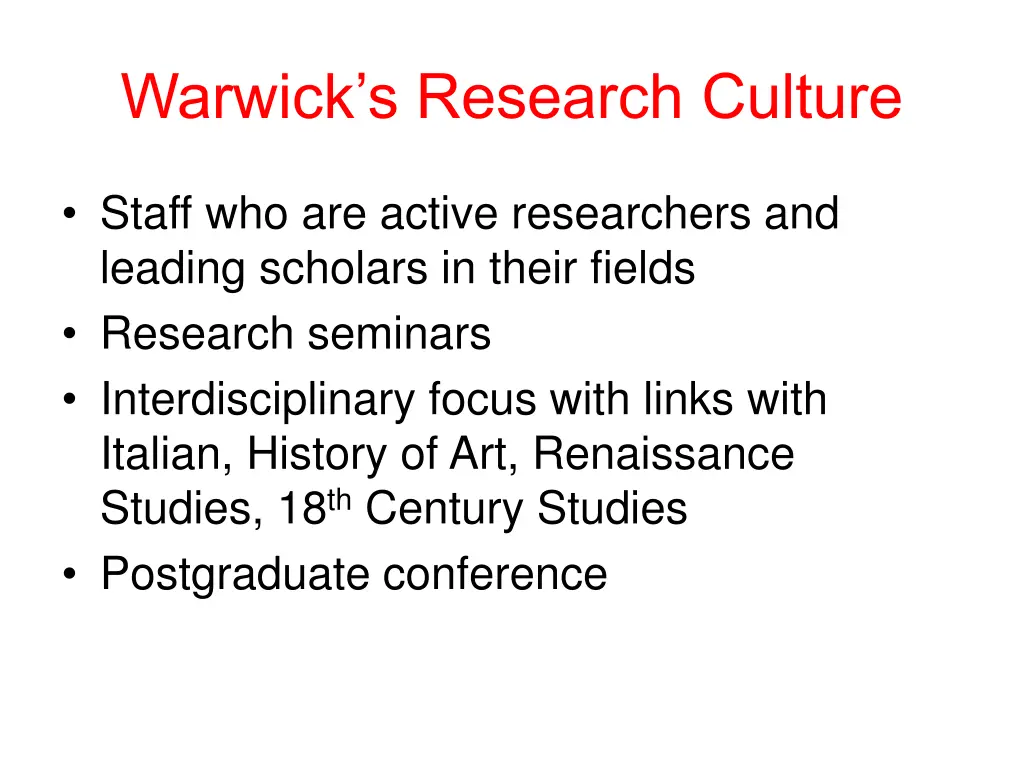 warwick s research culture