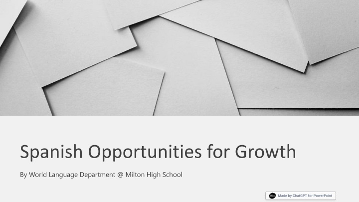 spanish opportunities for growth