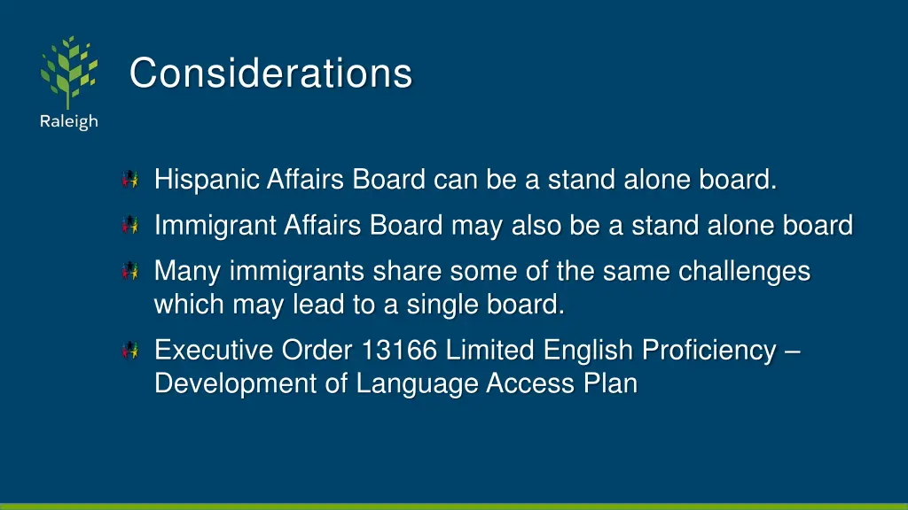 considerations