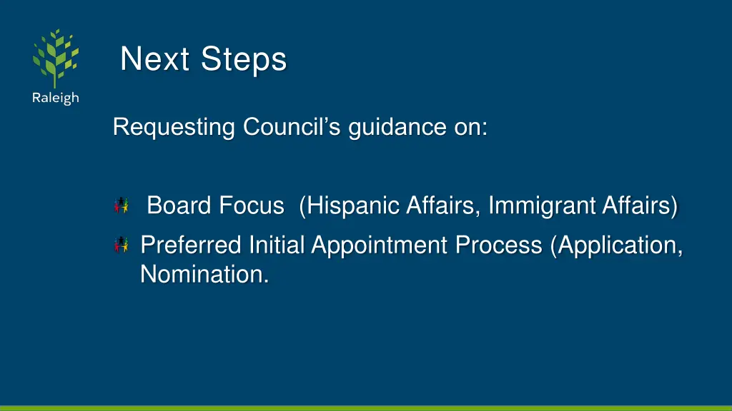 next steps