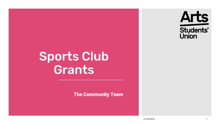 sports club grants