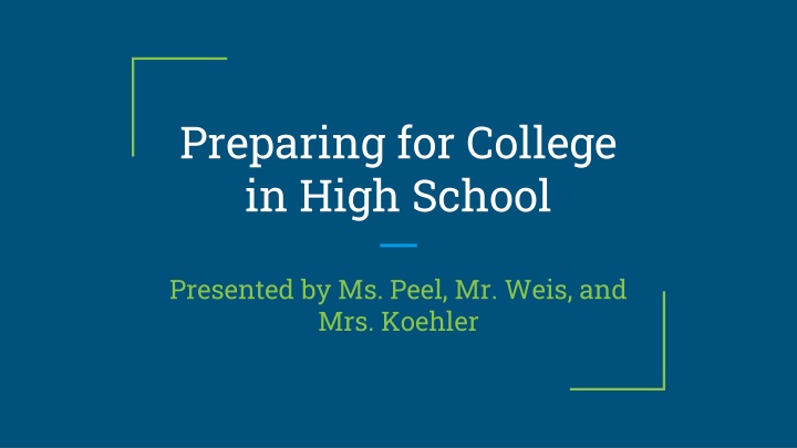 preparing for college in high school