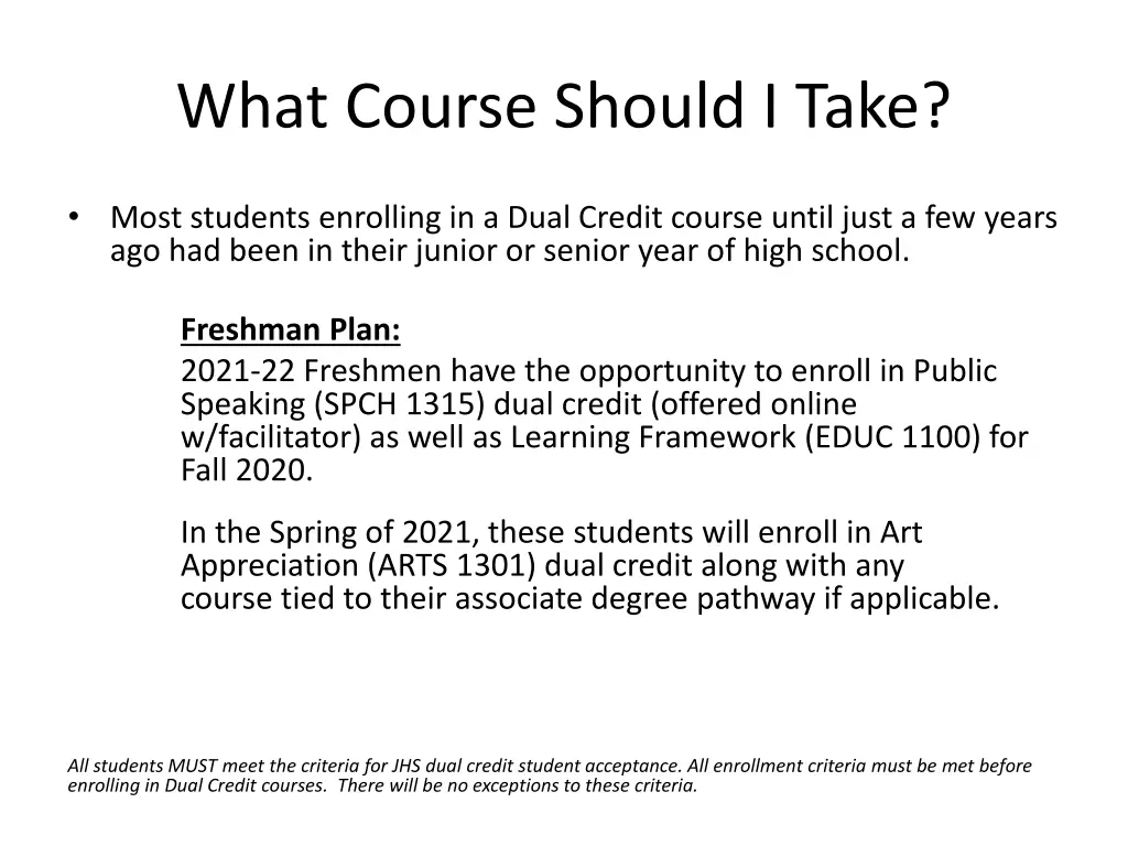 what course should i take