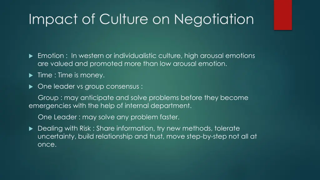 impact of culture on negotiation 1