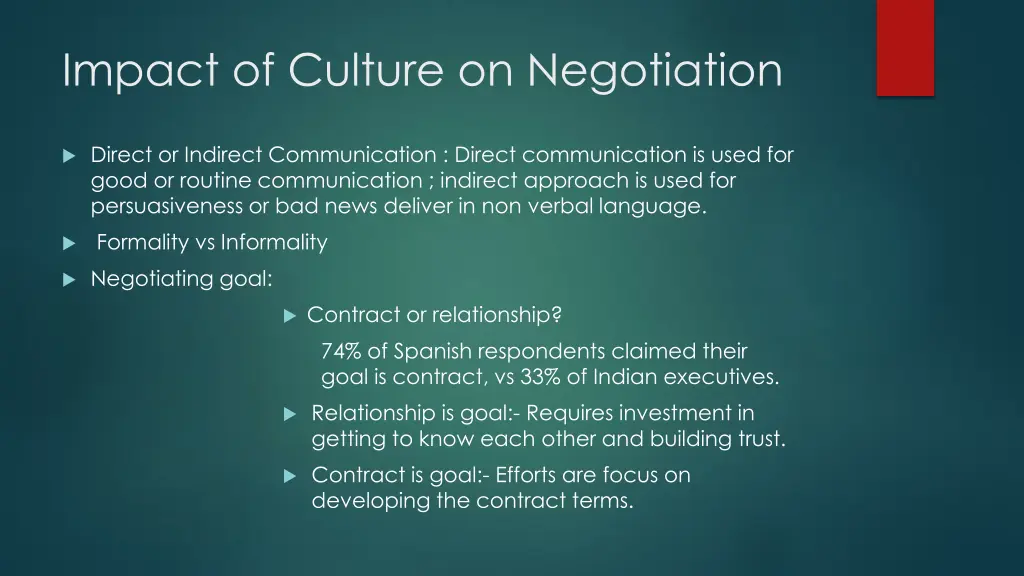impact of culture on negotiation